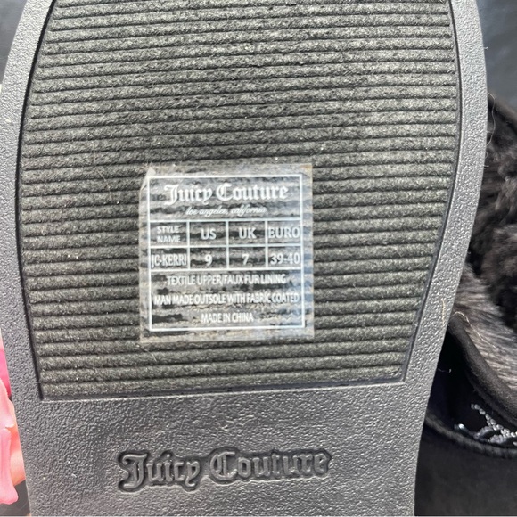 Juicy Couture JC-Kerri Women’s Slip On Black Faux Shearling Booties Size 9 - Picture 7 of 7